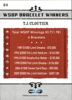 2006 Razor Poker #64 T.J. Cloutier Back